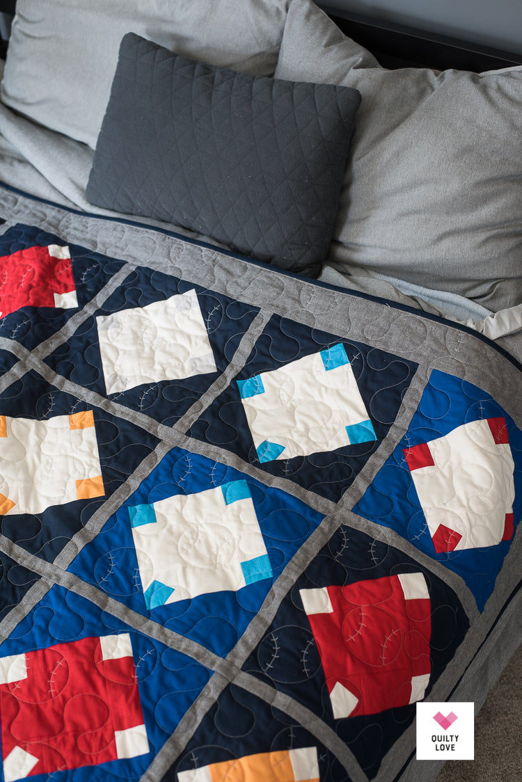 Home Run Baseball Quilt PDF Quilt Pattern-Automatic download