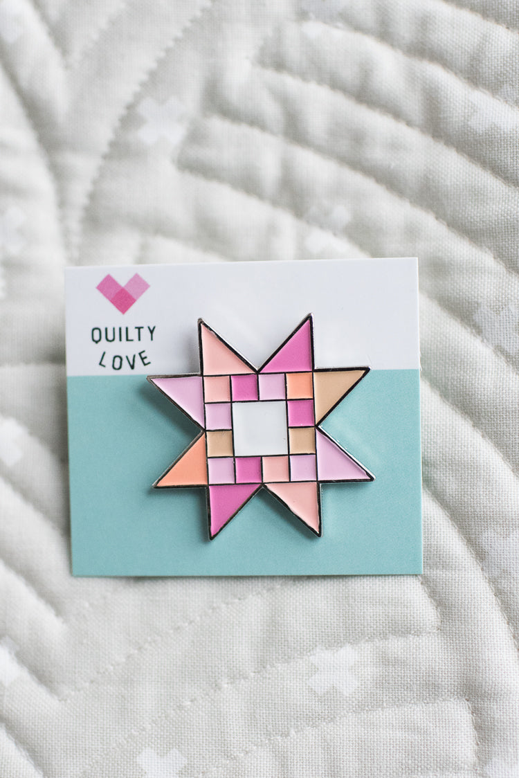 Quilty Stars Enamel Pin - Quilty Love