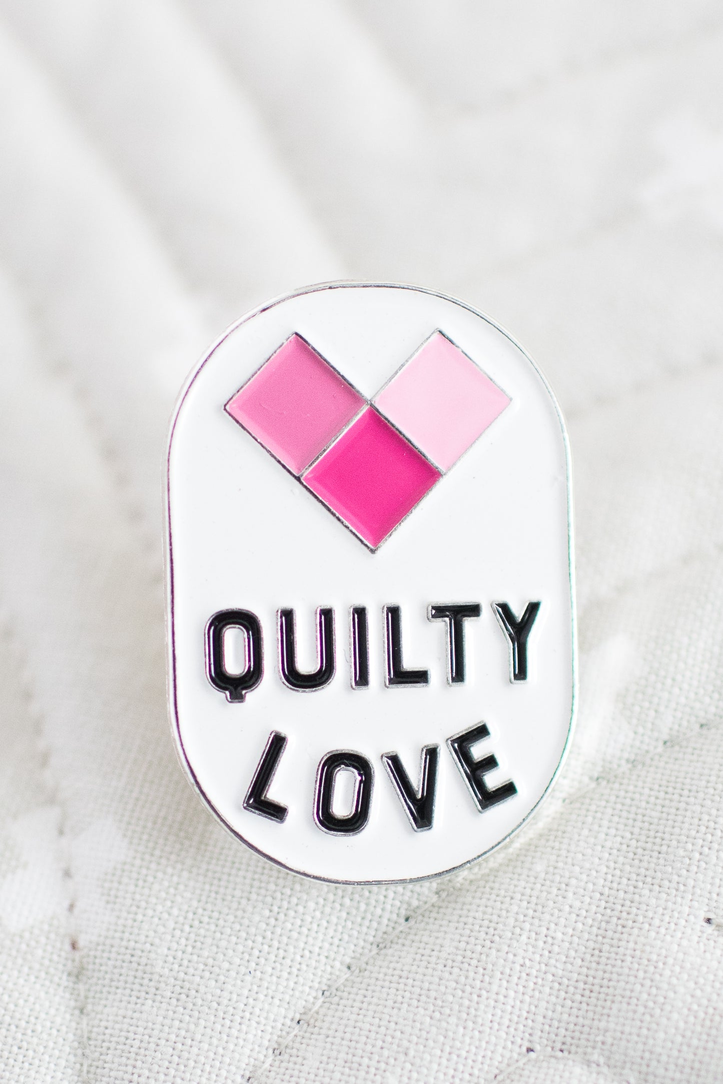 Quilty Love Enamel Pin