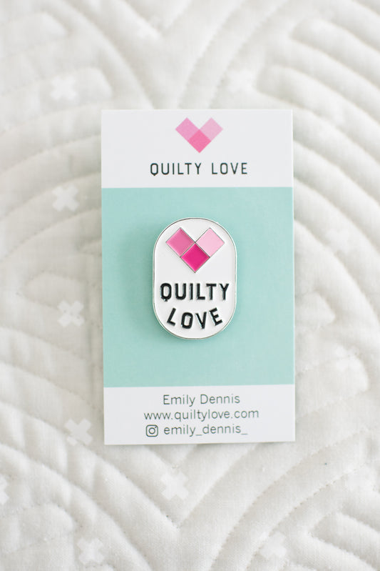 Quilty Love Enamel Pin