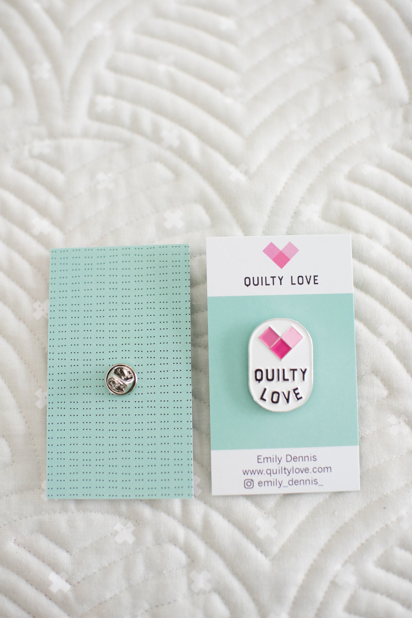 Quilty Love Enamel Pin
