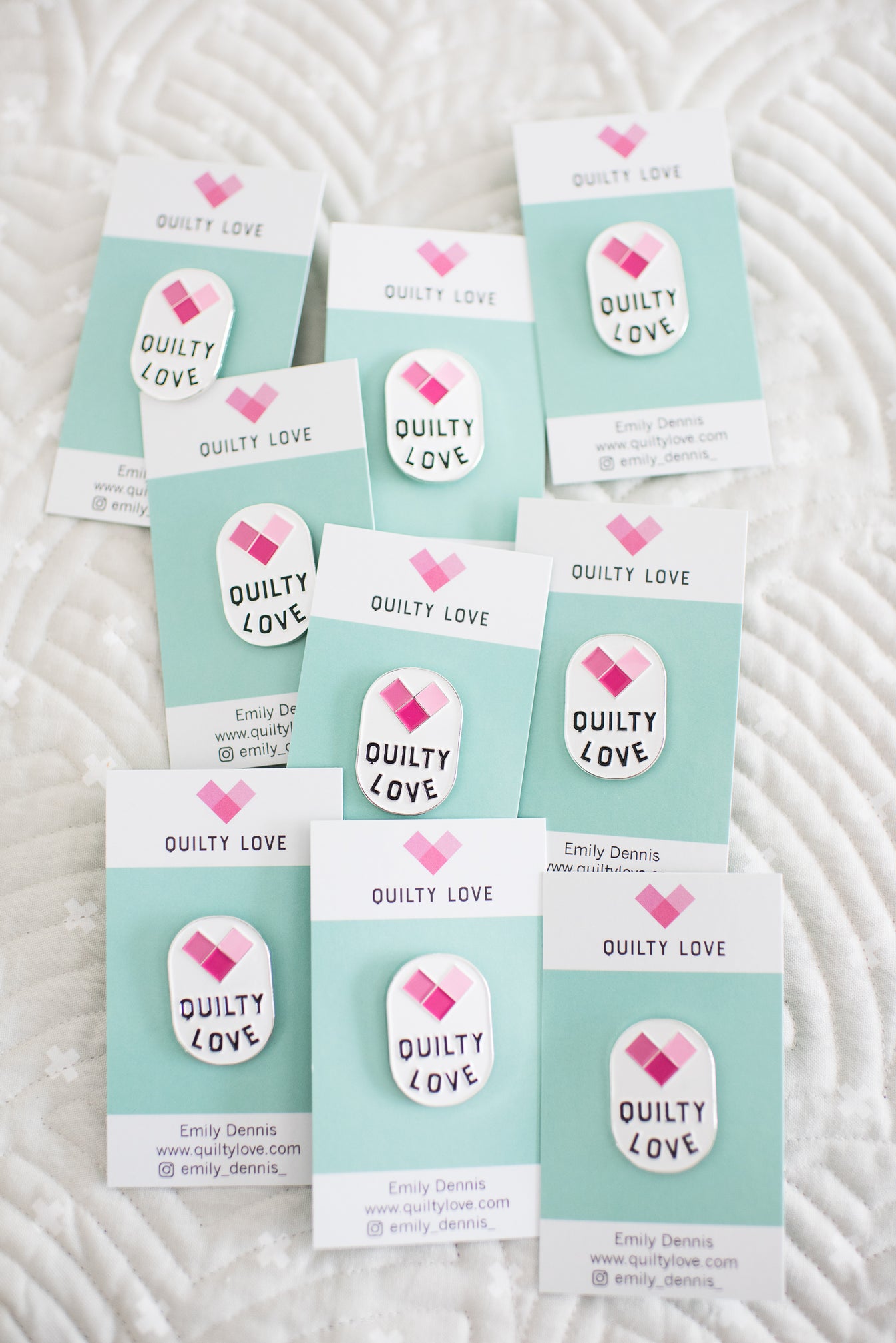Quilty Love Enamel Pin