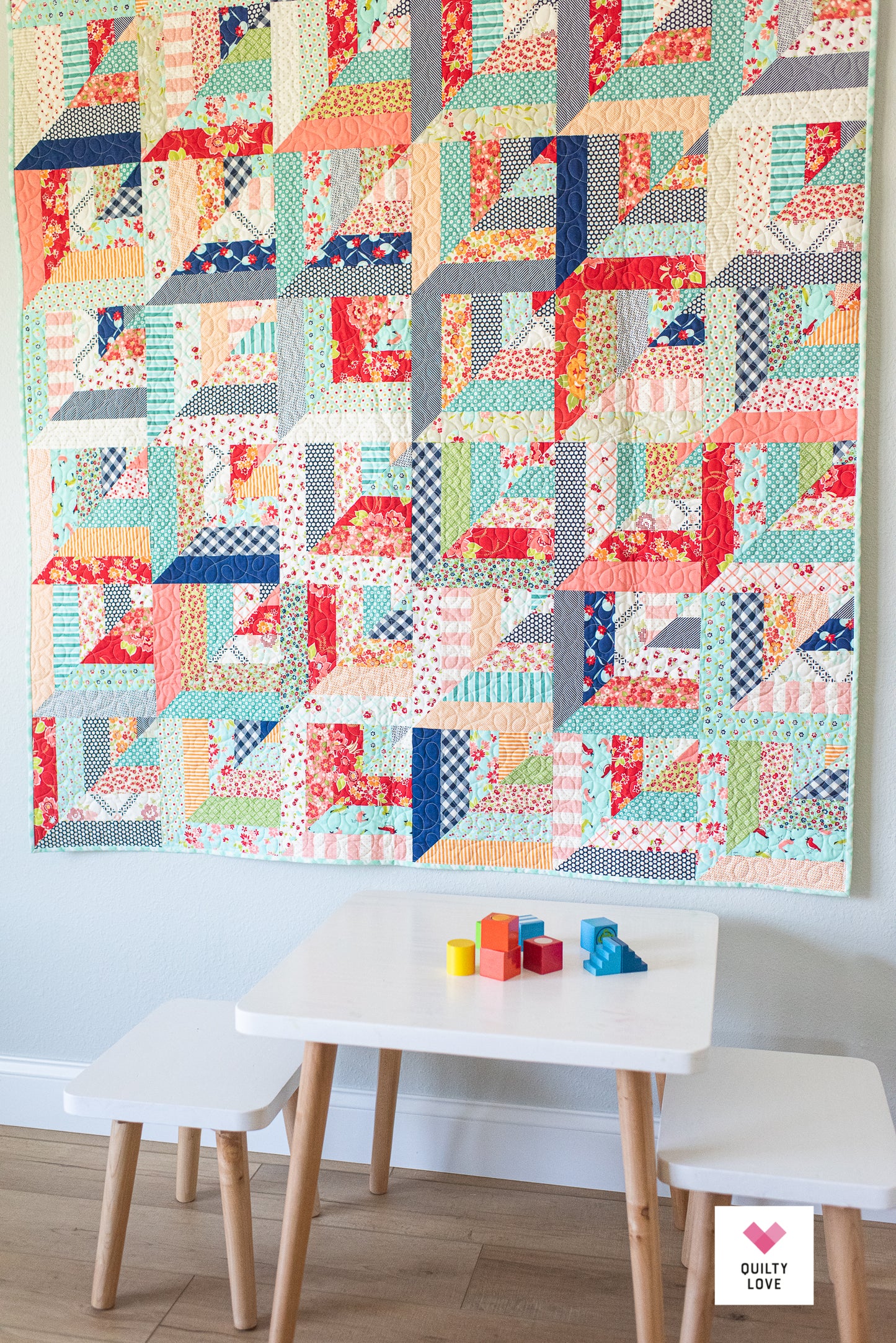 Lucky Log Cabins PAPER Quilt Pattern