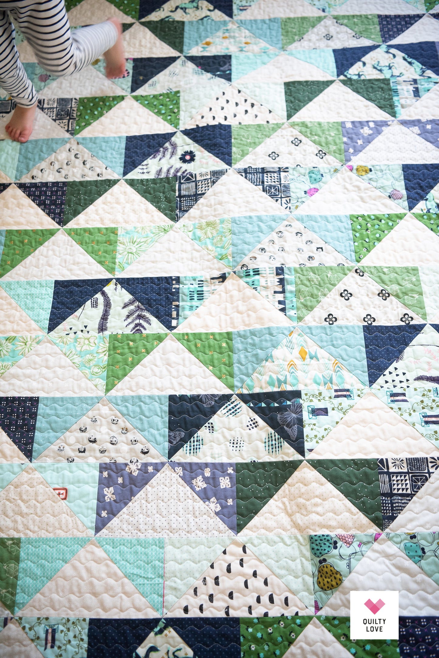 Patchwork Flying Geese PAPER Quilt Pattern