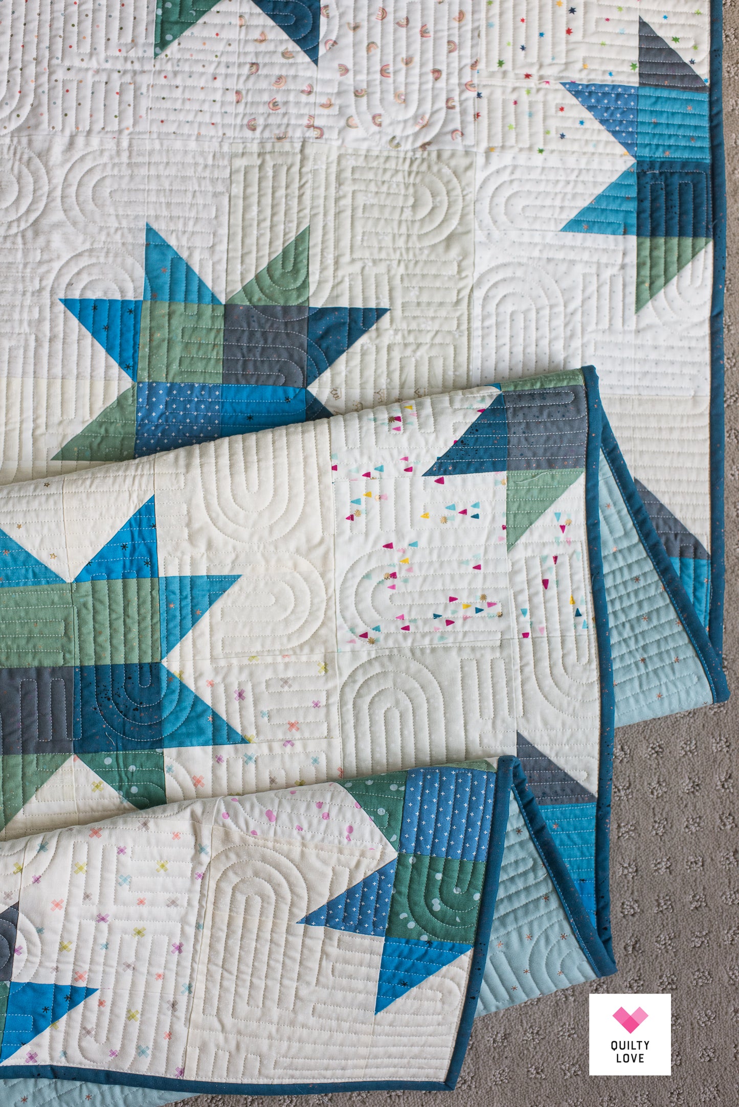 Star Pop II quilt kit - Large throw - Scrappy